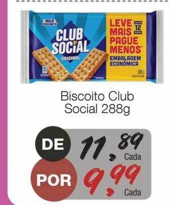 Supermercado Dalben Biscoito club social oferta
