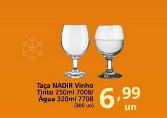 Althoff Supermercados Taça Nadir Vinho Tinto Agua oferta
