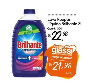 Lava Roupas Líquido Brilhante 3L