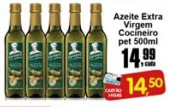 Higa's Supermercado Azeite Extra Virgem Cocineiro 500ml oferta