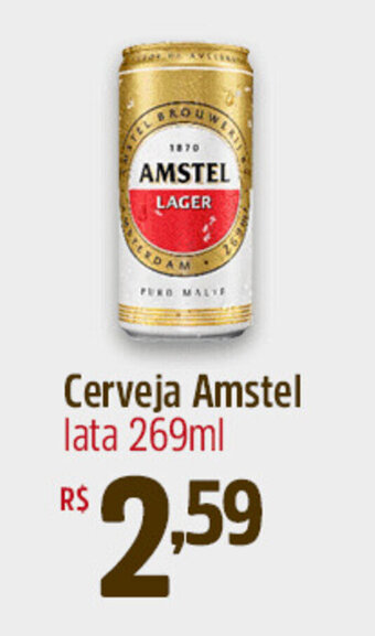 Quartetto Supermercados Cerveja Amstel lata 269ml oferta