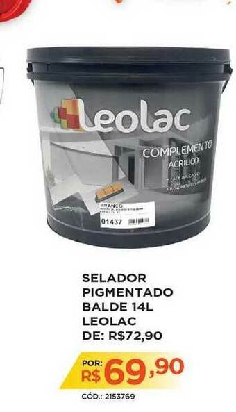 Selador Pigmentado Balde 14l Leolac