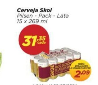 Dia Cerveja Skol 15x269ml oferta