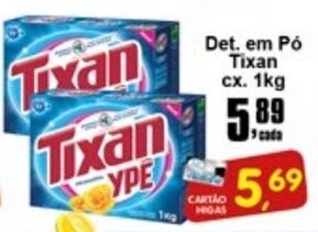Higa's Supermercado Det. em po Tixan 1kg oferta