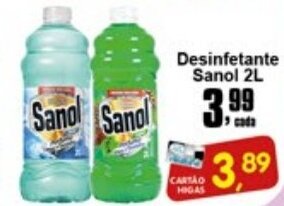 Higa's Supermercado Desinfetante Sanol 2L oferta