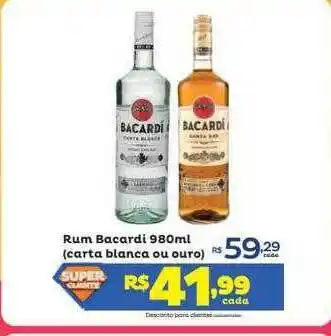 Super Lagoa Rum bacardi carta blanca ou ouro oferta