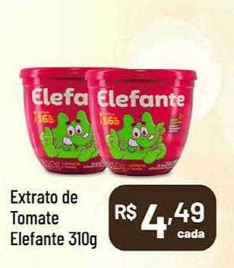 Supermercados Goes Extrato de tomate elefante oferta