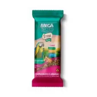 Petz Sticks natural megazoo vegetais para papagaios e araras 120g oferta