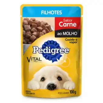 Nordestão Alimento para cães pedigree filhotes carne ao molho 100g oferta