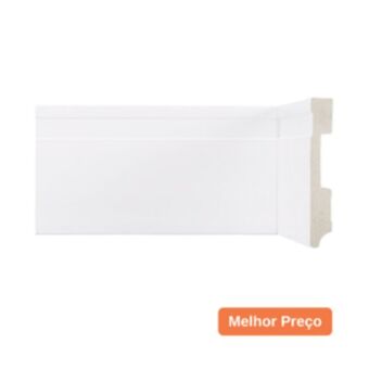Leroy Merlin Rodape poliestireno 10cm branco frisado 2,40 metros oferta