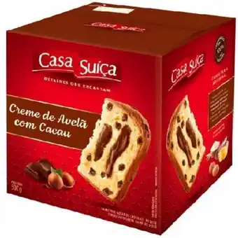 GoodBom Panettone creme de avelã e cacau casa suica 500g oferta