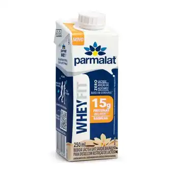 Bebida láctea uht baunilha zero lactose parmalat wheyfit caixa 250ml