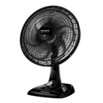 Novo Mundo Ventilador super power mondial, 6 pás, 140w, 3 velocidades, preto / prata - vsp-40-b oferta