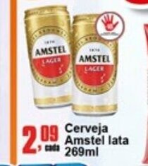 Higa's Supermercado Cerveja Amstel lata 269ml oferta