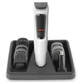 Novo Mundo Aparador de pelos philips multigroom, 7 em 1, 5 pentes, recarregável, branco/preto - mg3721/77 oferta