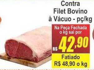 Serrano Supermercado Contra filet bovino à vacuo pç kg oferta