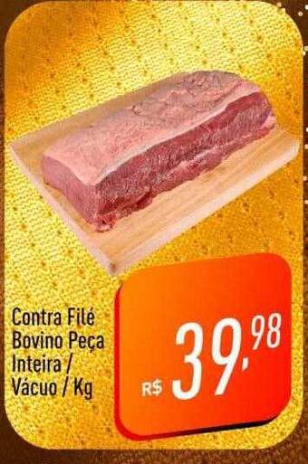 Supermercados Pague Menos Contra filé bovino peça inteira vácuo kg oferta