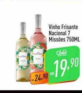 Supermercados Pague Menos Vinho frisante nacional 7 missões oferta