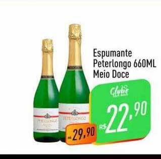 Espumante peterlongo 660ml meio doce