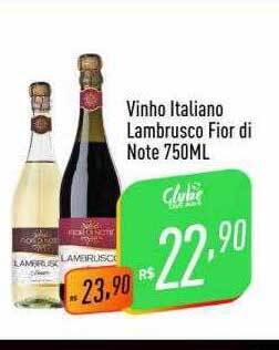 Supermercados Pague Menos Vinho italiano lambrusco fior di note oferta