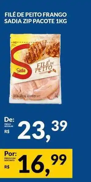 Boa Supermercados Filé de peito frango sadia zip oferta