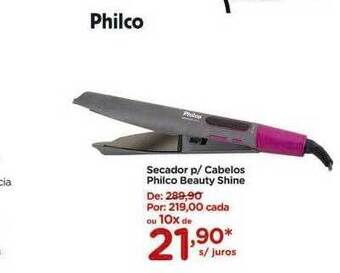 Carrefour Secador p- cabelos philco beauty shine oferta