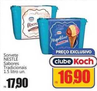Supermercados Koch Sorvete nestlé sabores tradicionais oferta