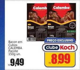 Supermercados Koch Bacon em cubos calemba oferta