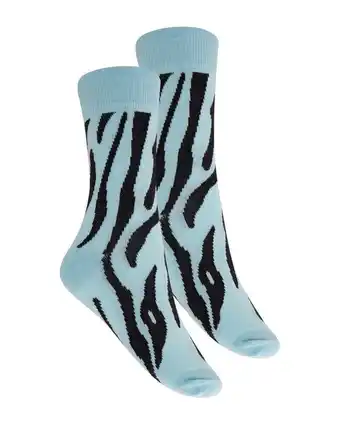 Riachuelo Meia feminina cano longo 100% algodão estampada azul accessori by riachuelo oferta