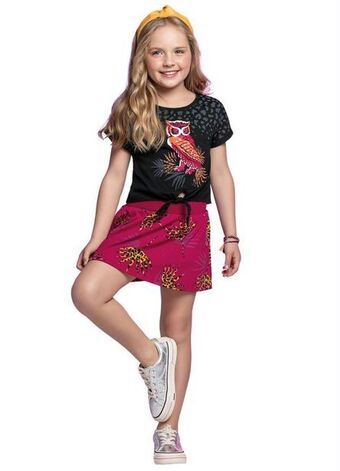 Posthaus Nanai - conjunto infantil feminino preto oferta