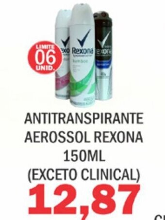 Supermercados Mendonça Antitranspirante Aerossol Rexona 150ml oferta