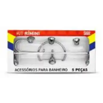 Ferreira Costa Kit de acessórios para banheiro plástico abs 5 peças rimini prata -.... oferta