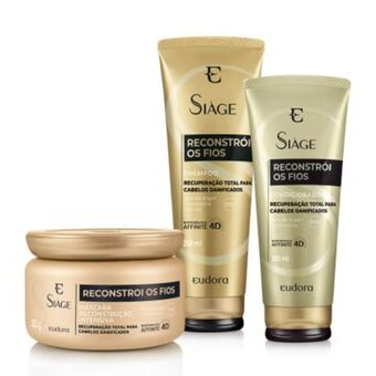 Eudora Kit reconstrói os fios shampoo + condicionador + máscara (nova versão) oferta