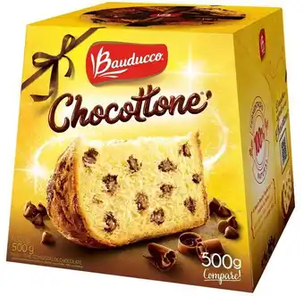 Super Nosso Chocottone bauducco com gotas de chocolate caixa 500 g oferta