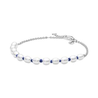 Pandora Bracelete azul e perola cultivada de agua doce oferta