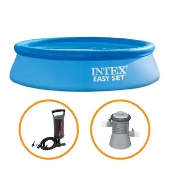 Pão de Açúcar Piscina inflável easy set 1.942 litros com bomba + filtro intex oferta