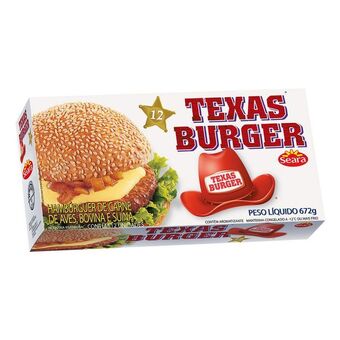 Hamburguer seara texas burguer 672g