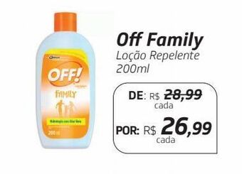 Drogal Off family loção repelente 200ml oferta