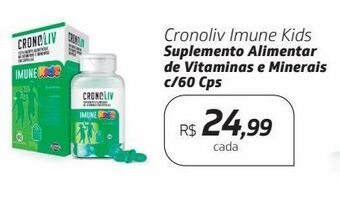 Drogal Cronoliv imune kids suplemento alimentar de vitaminas e minerais c/60 cps oferta