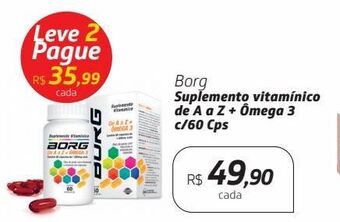 Drogal Borg suplemento vitamínico de a a z + ômega 3 c/60 cps oferta