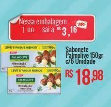 Mart Minas Sabonete palmolive 150gr c/6 unidade oferta