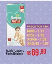 Fralda pampers pants unidade