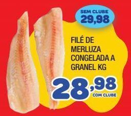 Costazul Supermercados Filé de merluza congelada a granel kg oferta