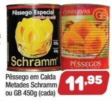 Costazul Supermercados Pêssego em calda schramm 450g oferta