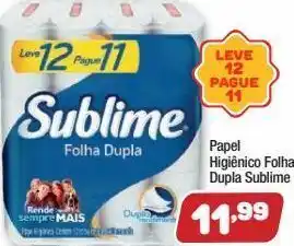 Costazul Supermercados Papel higiênico sublime folha dupla oferta