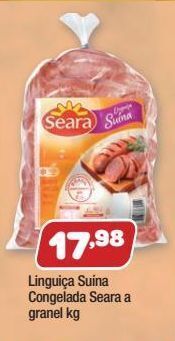Costazul Supermercados Linguiça suína congelada seara a granel kg oferta