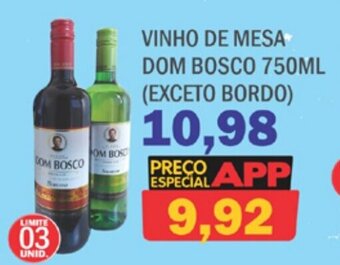 Vinho de mesa Dom Bosco 750ml