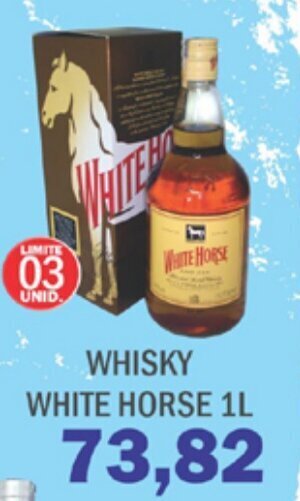 Supermercados Mendonça Whisky White Horse 1L oferta