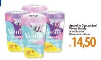 Atacadão Aparelho Descartavel Venus Simply 4 unidades oferta