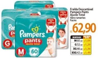 Atacadão Fralda Descartavel Pampers Pants Ajuste Total oferta